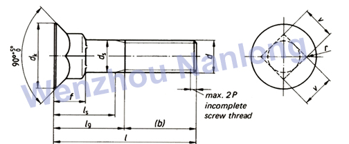 DIN 608 - Countersunk Square Bolts (Short Neck)